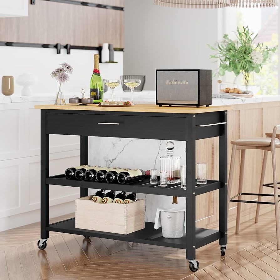 Amazon.com: Shintenchi Kitchen Island Cart with Storage